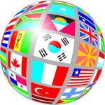 Globe of flags