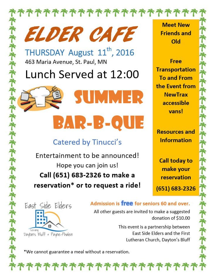 August Elder Cafe Flyer