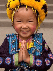 Hmong child in traditional dress