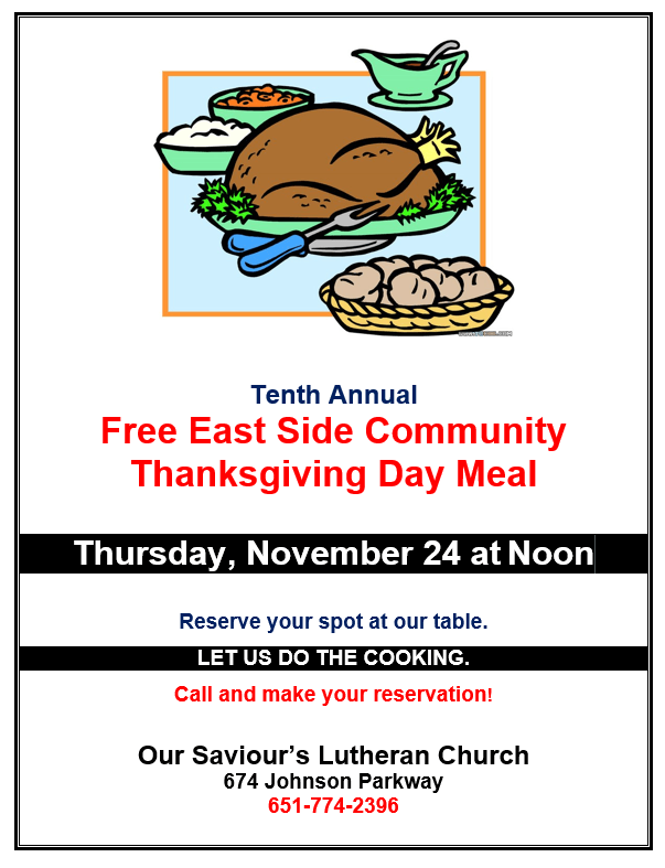 Thanksgiving 2016 Meal Flyer