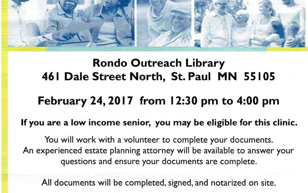 Free Legal Clinic for Seniors at the Rondo Library