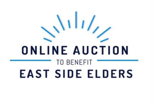 Logo reads: Online Auction to Benefit East Side Elders